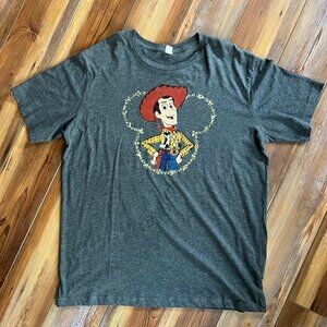Disney Pixar Toy Story Woody Gray T-Shirt Unisex Size 2XL